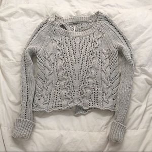 free people open back knit sweater